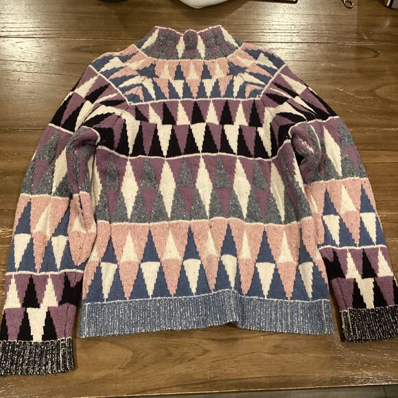 Altuzarra Stilbo wool blend turtleneck Multicolored geometric knit Sweater Small - Picture 7 of 11